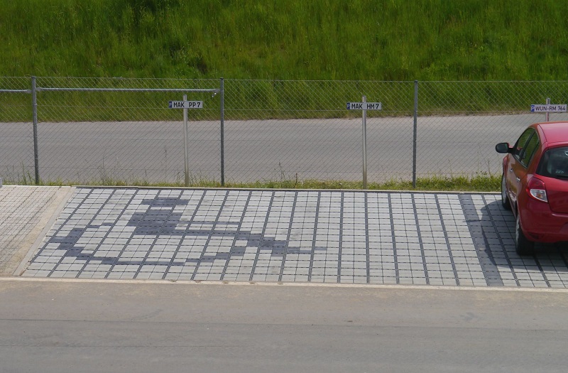 Pflasterdesign: Parkplätze für Behinderte
